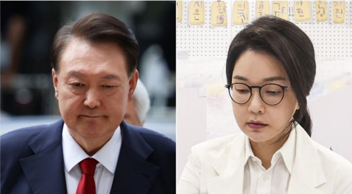 <strong>윤석열 전 대통령(왼쪽)과 김건희 여사 / 연합뉴스</strong>