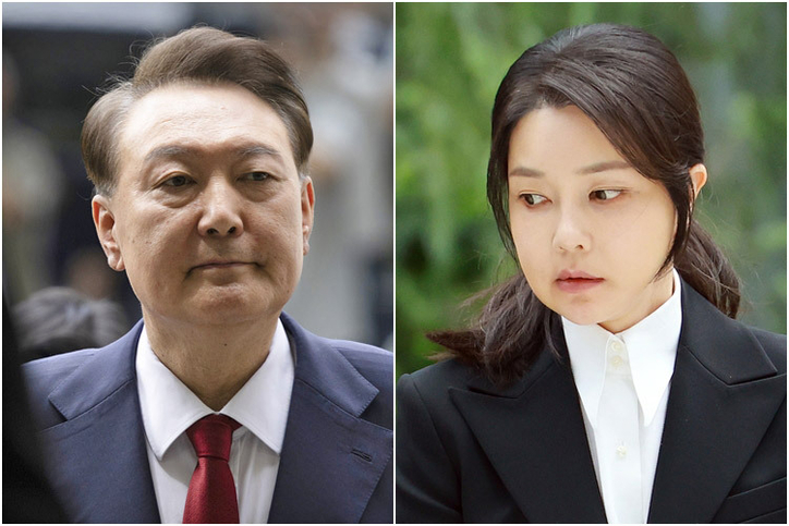 <strong>윤석열 전 대통령(왼쪽)과 김건희 여사 / 연합뉴스</strong>