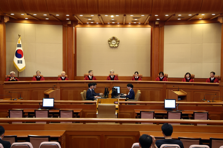 <strong>헌법재판소 ‘9인 완전체’ 심판사건 선고 / 연합뉴스</strong>