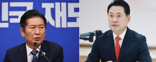 정청래 더불어민주당 대표(좌측)와 장동혁 국민의힘 대표(우측) /연합뉴스