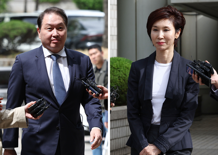 <strong>최태원 SK 회장과 노소영 아트센터 나비 관장 / 연합뉴스</strong>